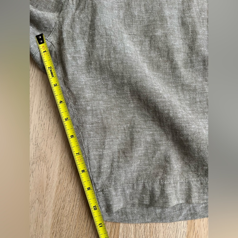 Bruno Washable Linen Blend Shorts Men’s 34 Classic Fit Gray - Picture 6 of 13